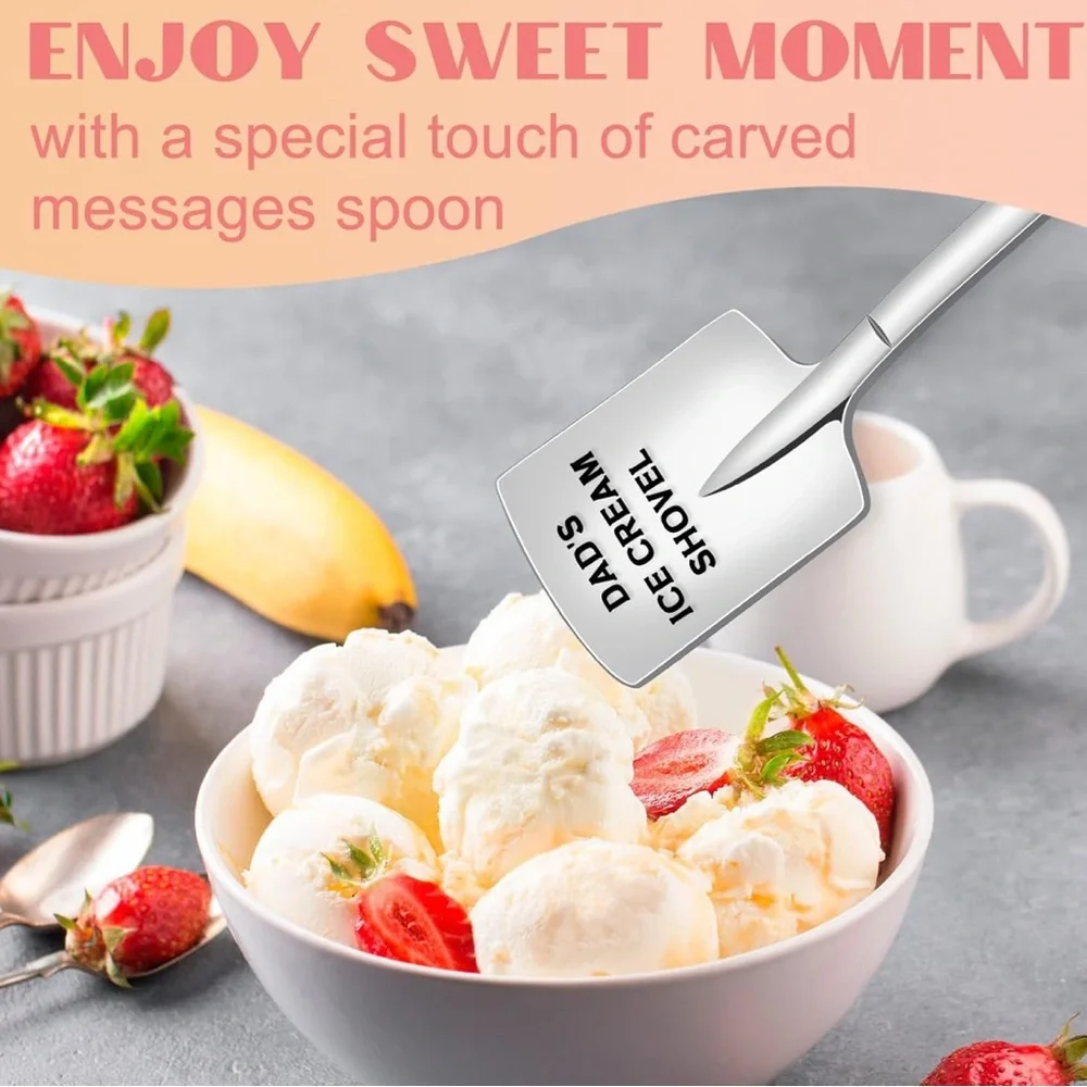 Dad’s Large Ice Cream Square Shovel Stainless Steel Spoon, NWT